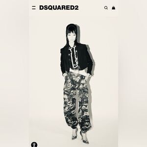 DSQUARED2 Camouflage Cropped Cargo Pants